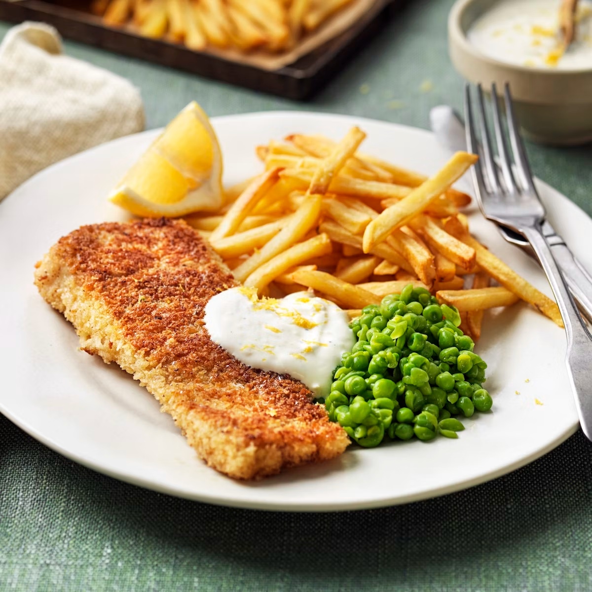 Friterad rödspätta med pommes