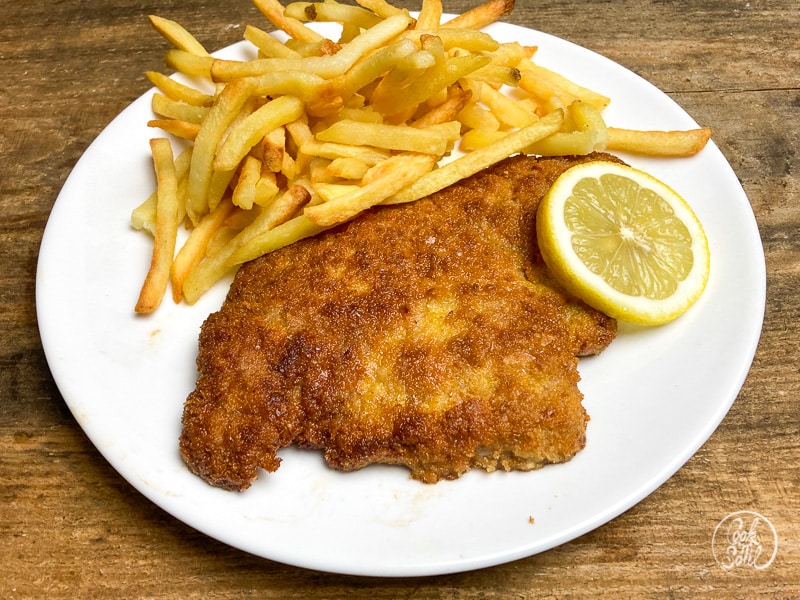 Schnitzel med pommes